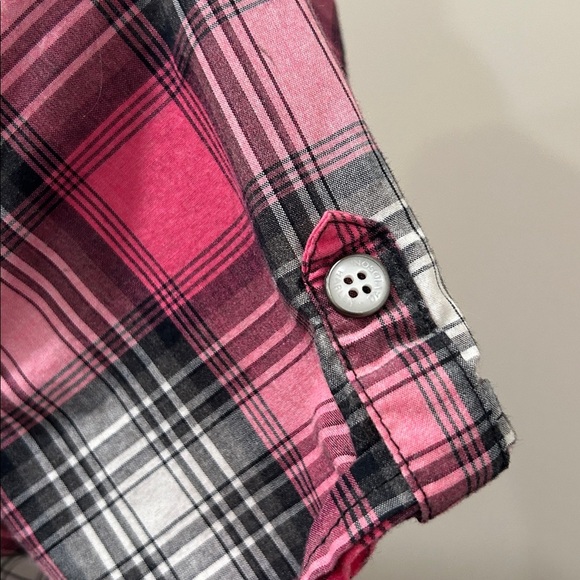 Harley Davidson Pink and Black Plaid Shirt - Picture 3 of 9